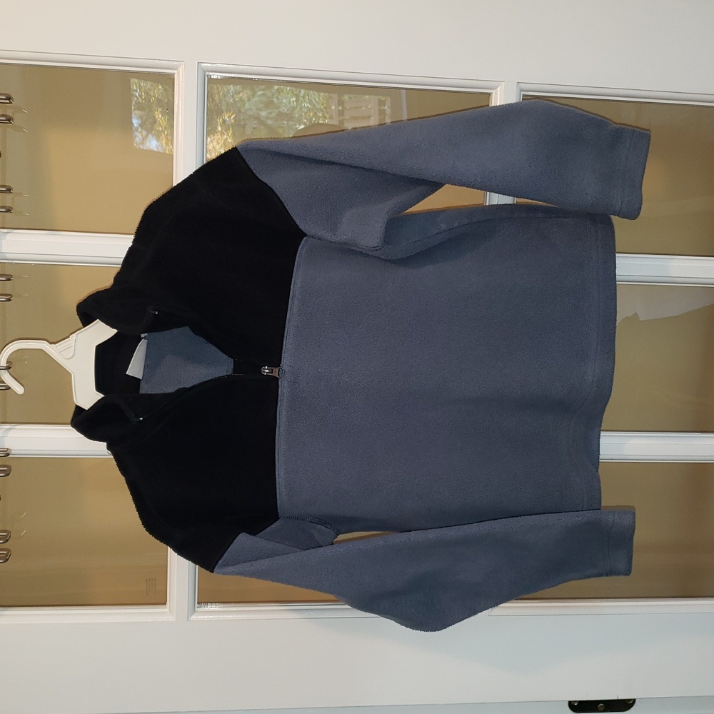 Fleece Quarter Zip Two-tone Blue Sweatshirt by MTA Pro Size: 10/12